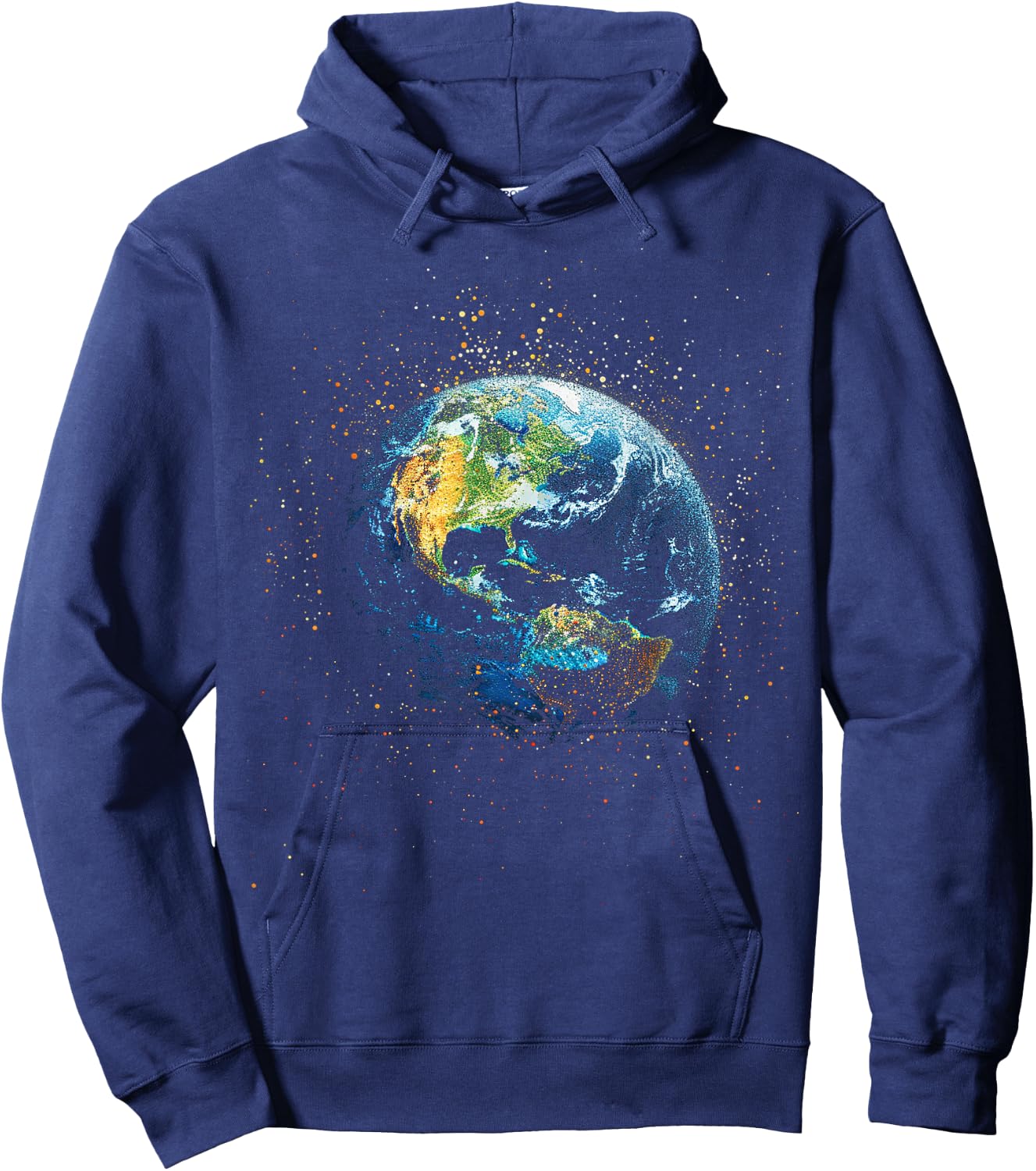 Earth Pointillism Hoodie - Hoodie | Navy