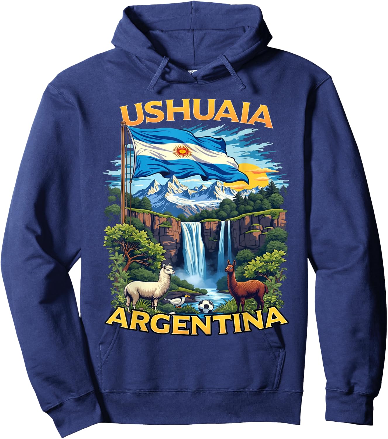 Ushuaia Souvenir Argentina Vacation Travel Hoodie - Hoodie | Navy