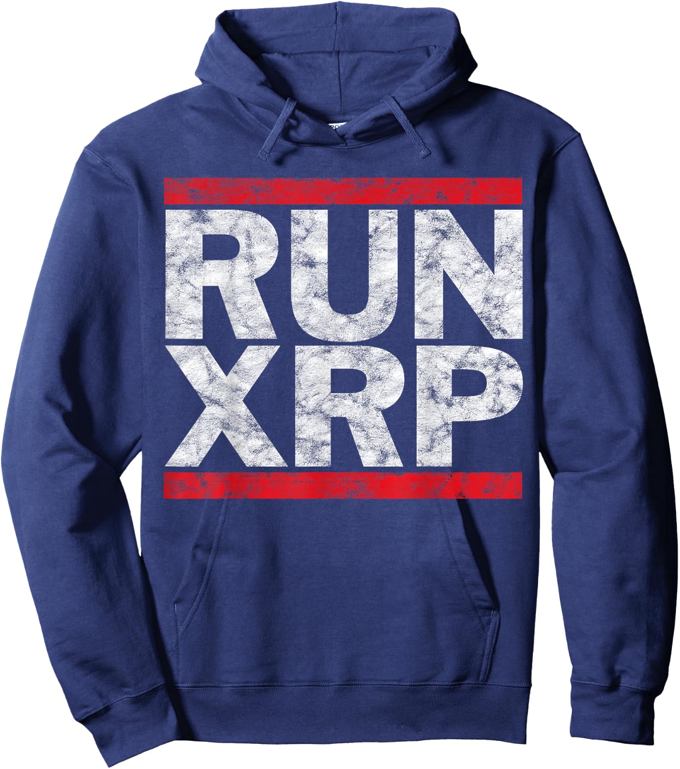 RUN XRP Crypto Ripple XRP to the moon Hoodie - Hoodie | Navy