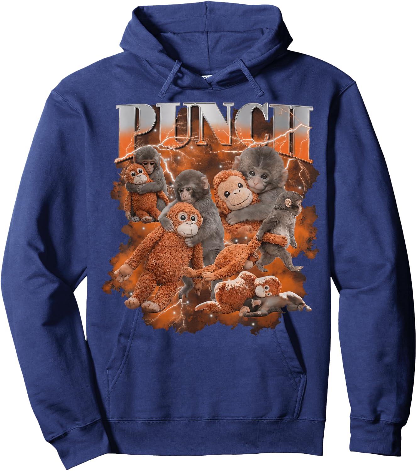 Bootleg Baby Monkey Punch Hoodie - Hoodie | Navy