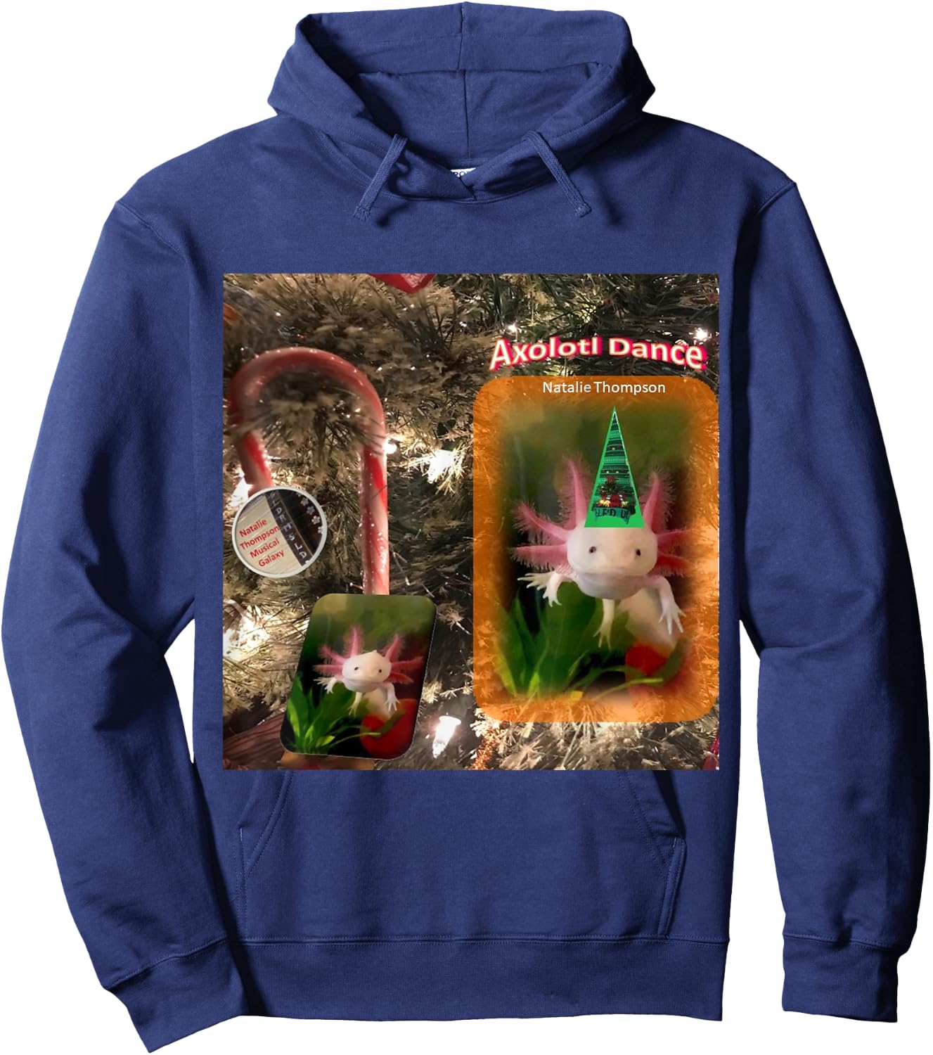 Axolotl Dance by Natalie Thompson Hoodie - Hoodie | Navy