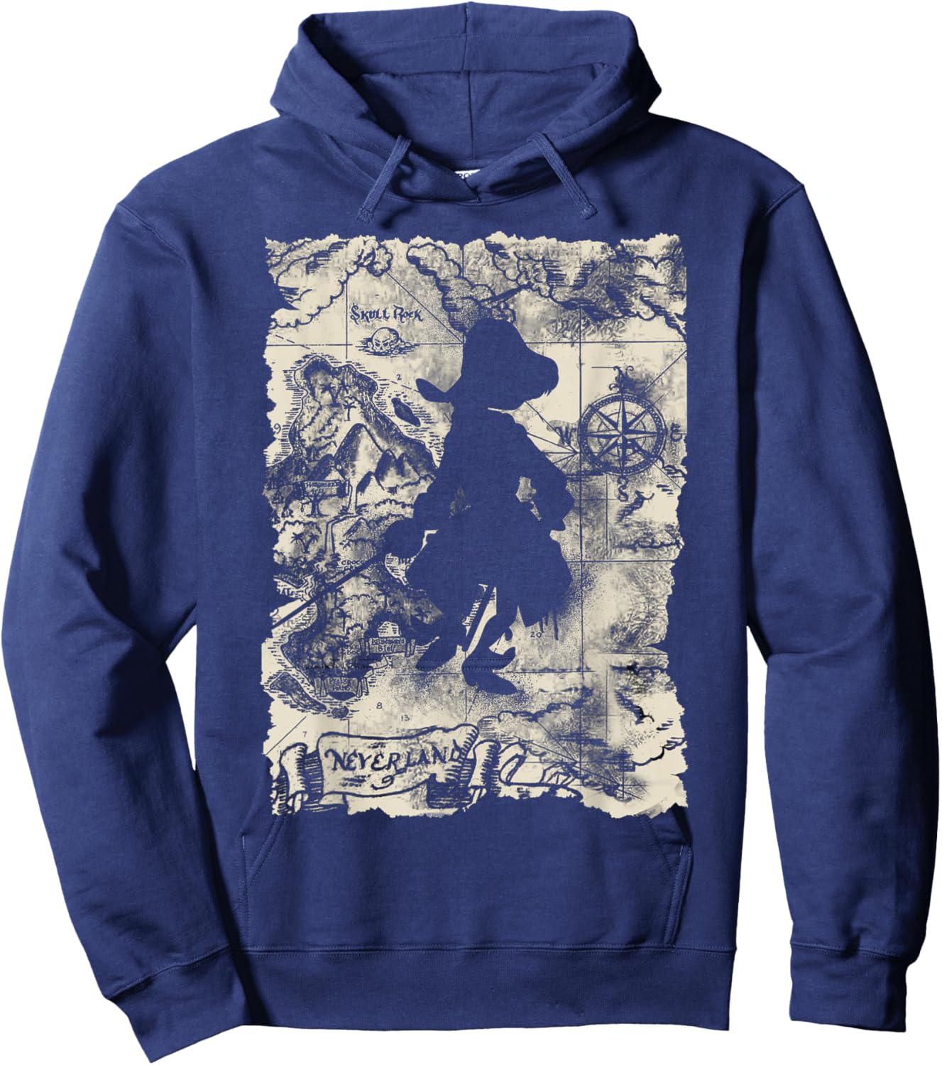 Disney - Captain Hook Map Hoodie - Hoodie | Navy