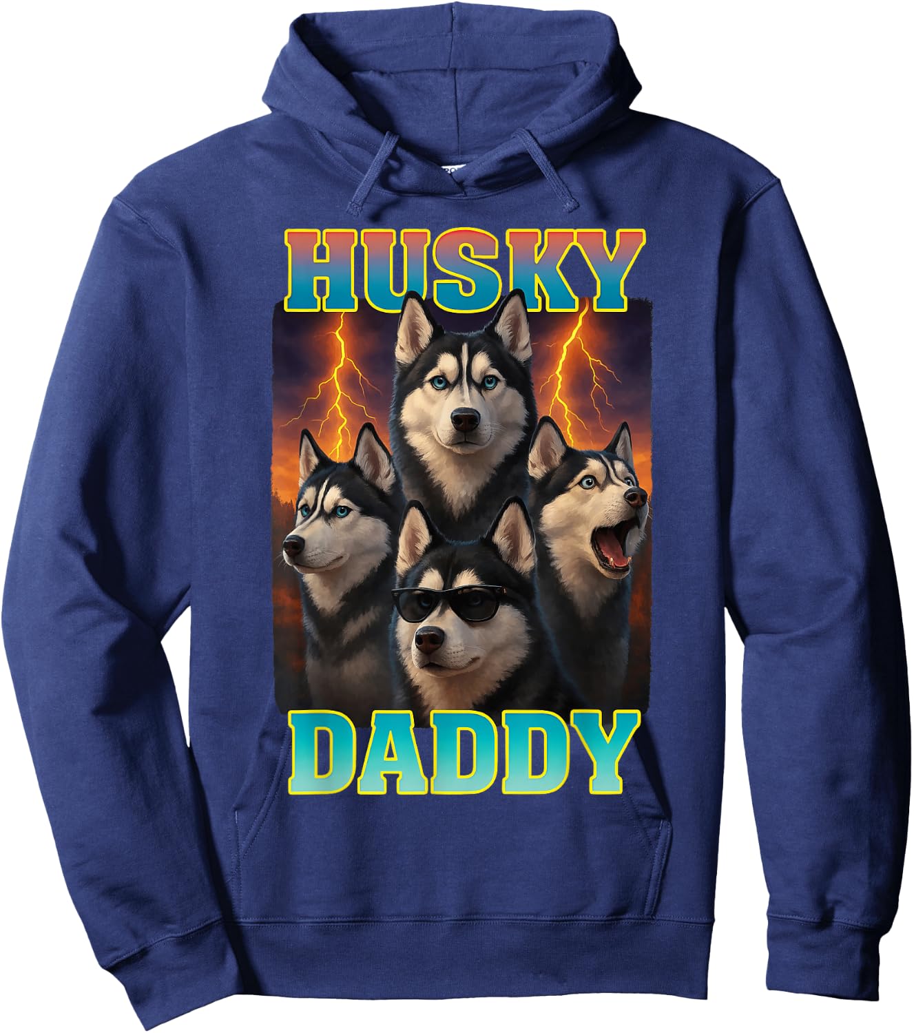 Papa Husky Hoodie - Hoodie | Navy