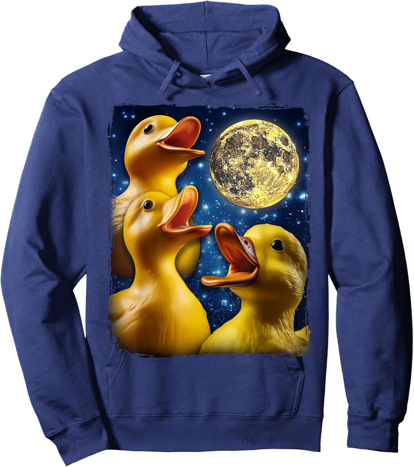 Rubber Duck Howling Moon Hoodie - Hoodie | Navy