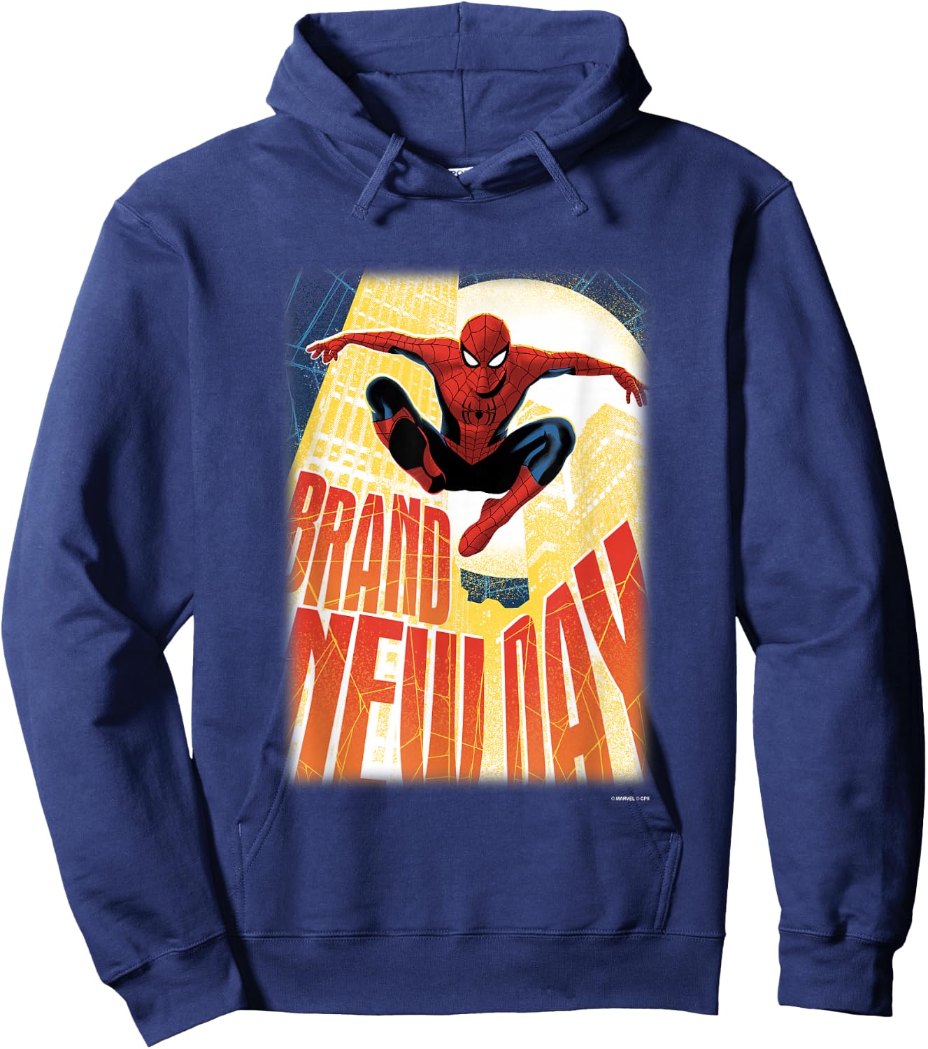 Marvel Spider-Man Day NYC Back in Action Poster Hoodie - Hoodie | Navy