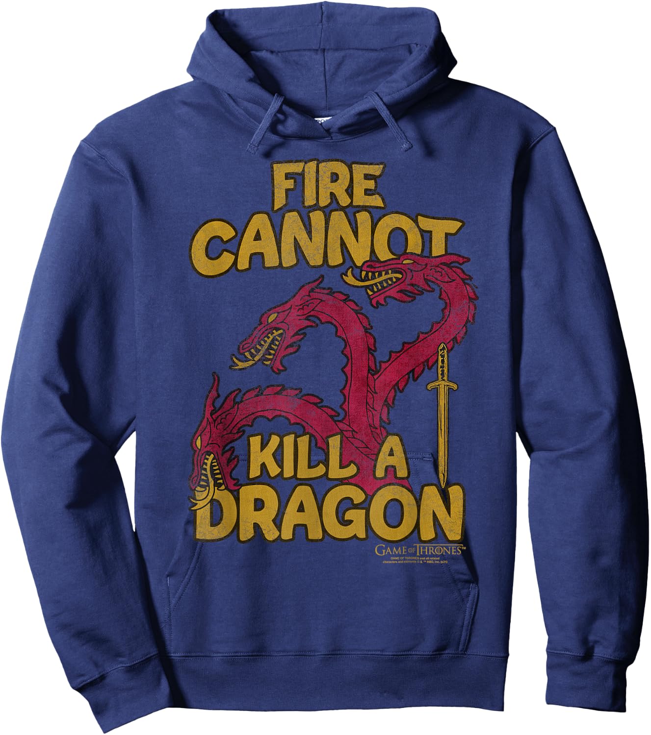 Game of Thrones Fire Cannot Kill Dragons Hoodie - Hoodie | Navy