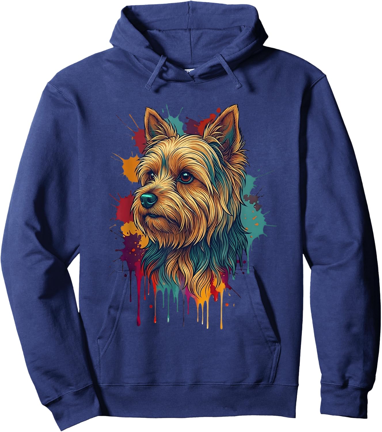 Yorkshire Terrier coloré Hoodie - Hoodie | Navy