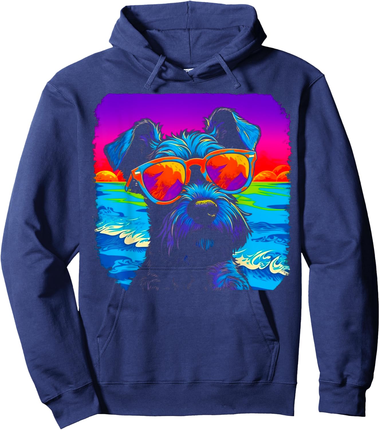Summer Schnauzer Dog Hoodie - Hoodie | Navy