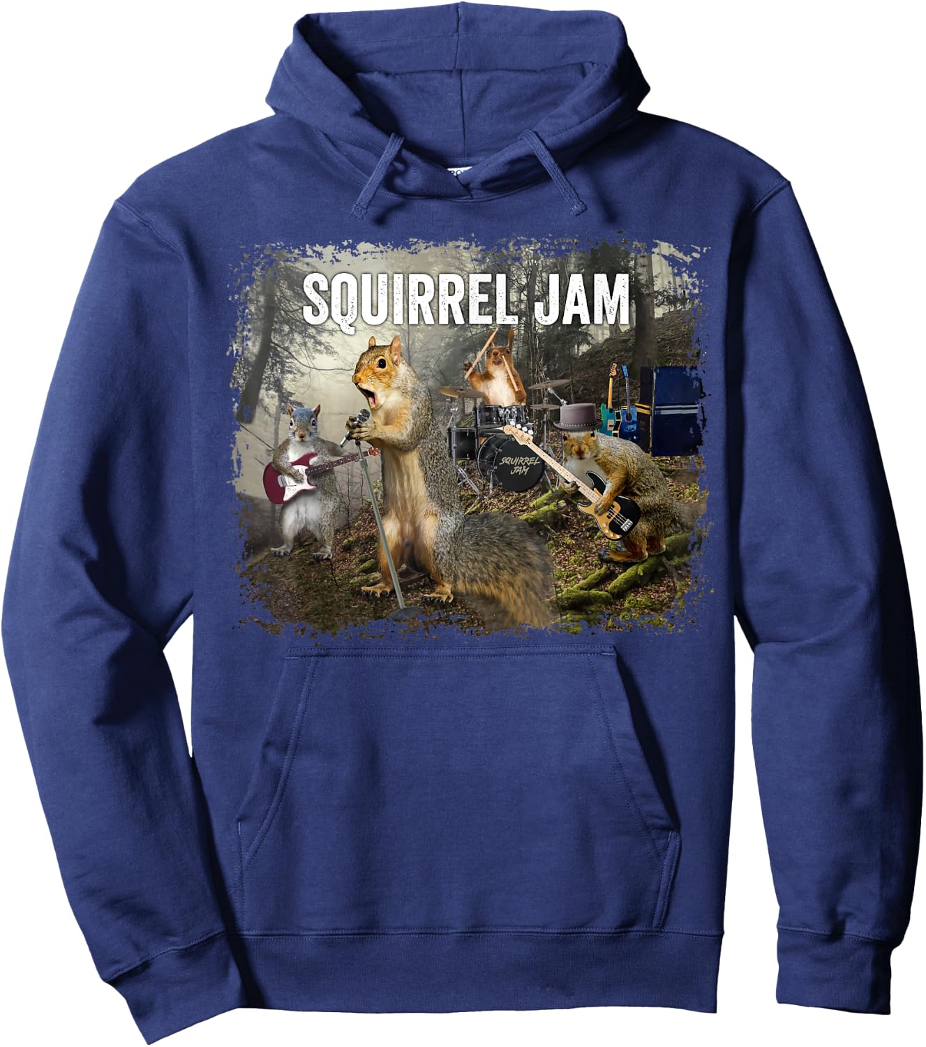 Squirrel Jam - funny squirrel rock group Hoodie - Hoodie | Navy