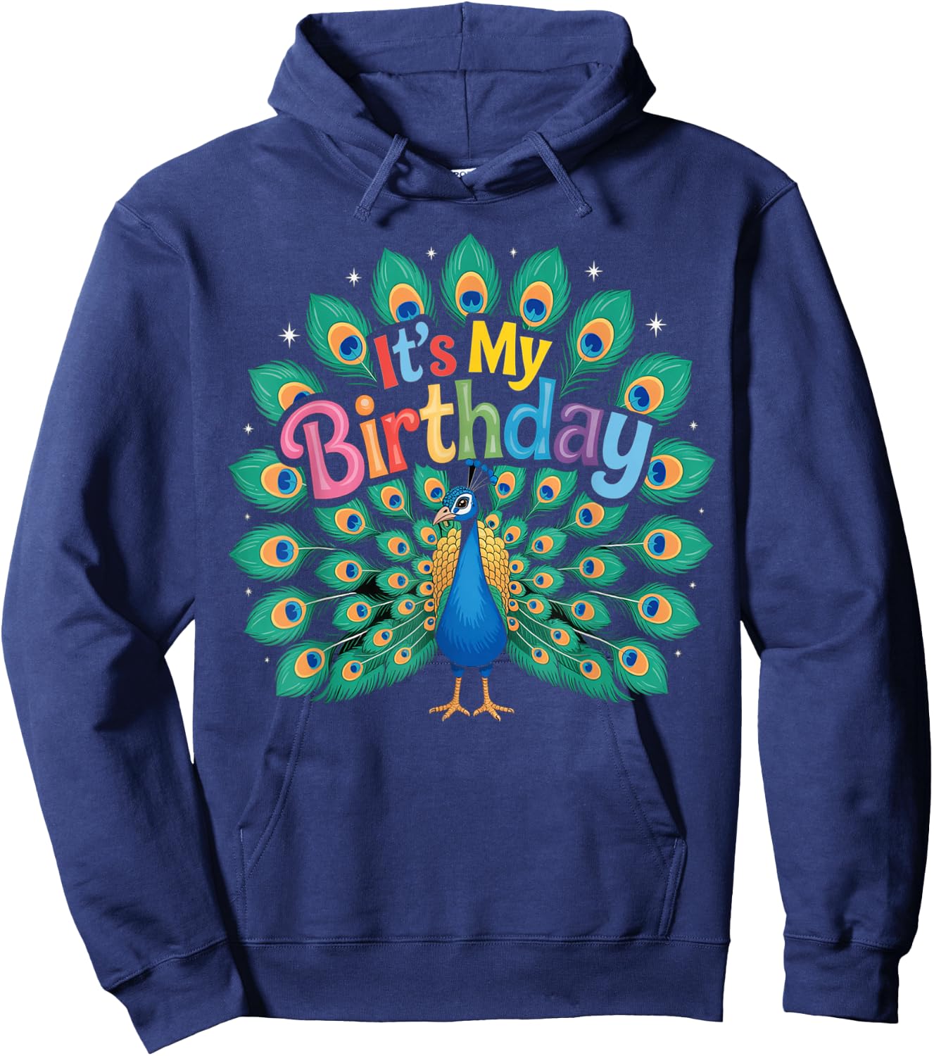 Birthday Peacock Women Men & Kids Hoodie - Hoodie | Navy