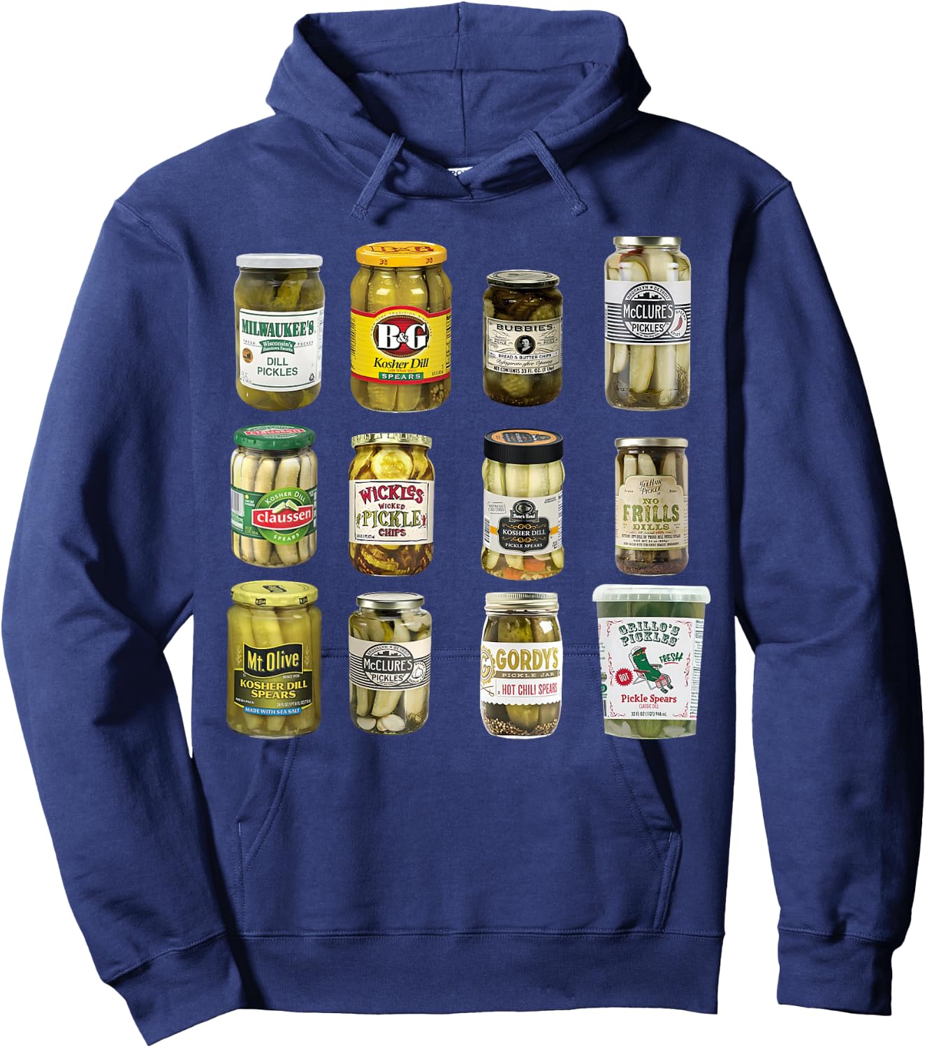 Vintage Pickled Cucumbers for Lovers Pickled Hoodie - Hoodie | Navy
