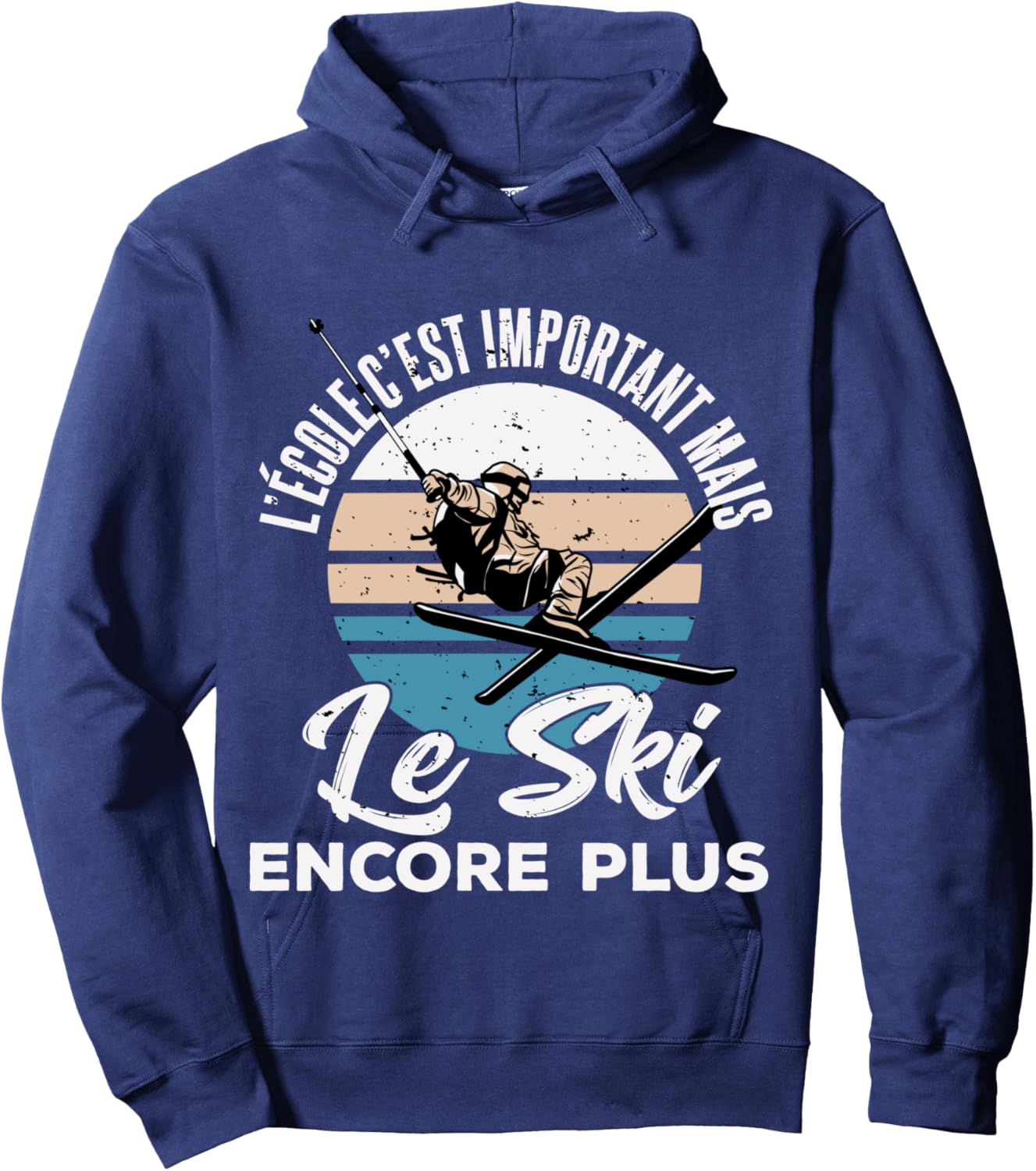 Skier Humour Gift Personalized Skiing Skier Hoodie - Hoodie | Navy