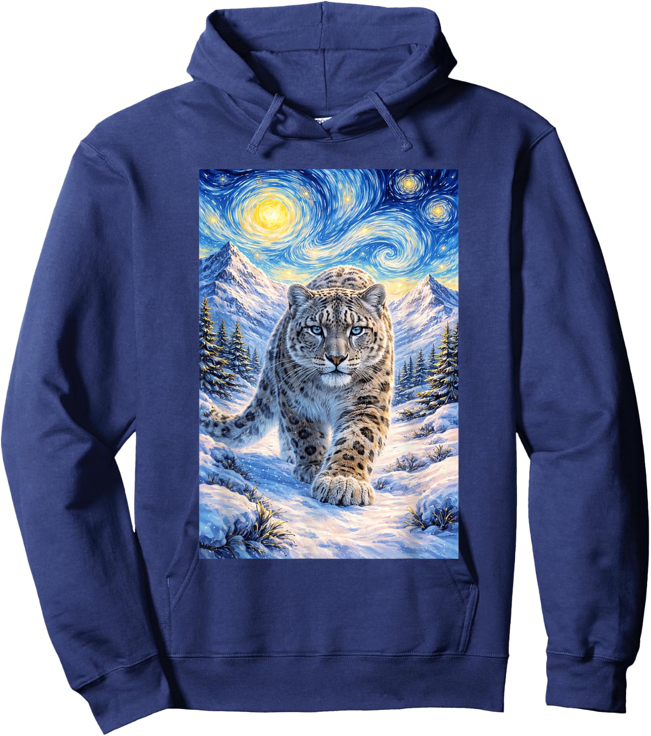 Snow Leopard Hoodie - Hoodie | Navy