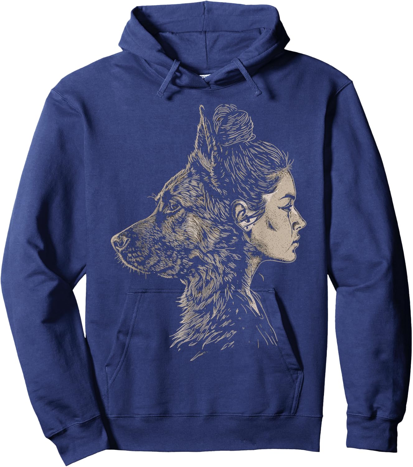 German Shepherd Mom Dog Art Lover Mother's Day Hoodie - Hoodie | Navy