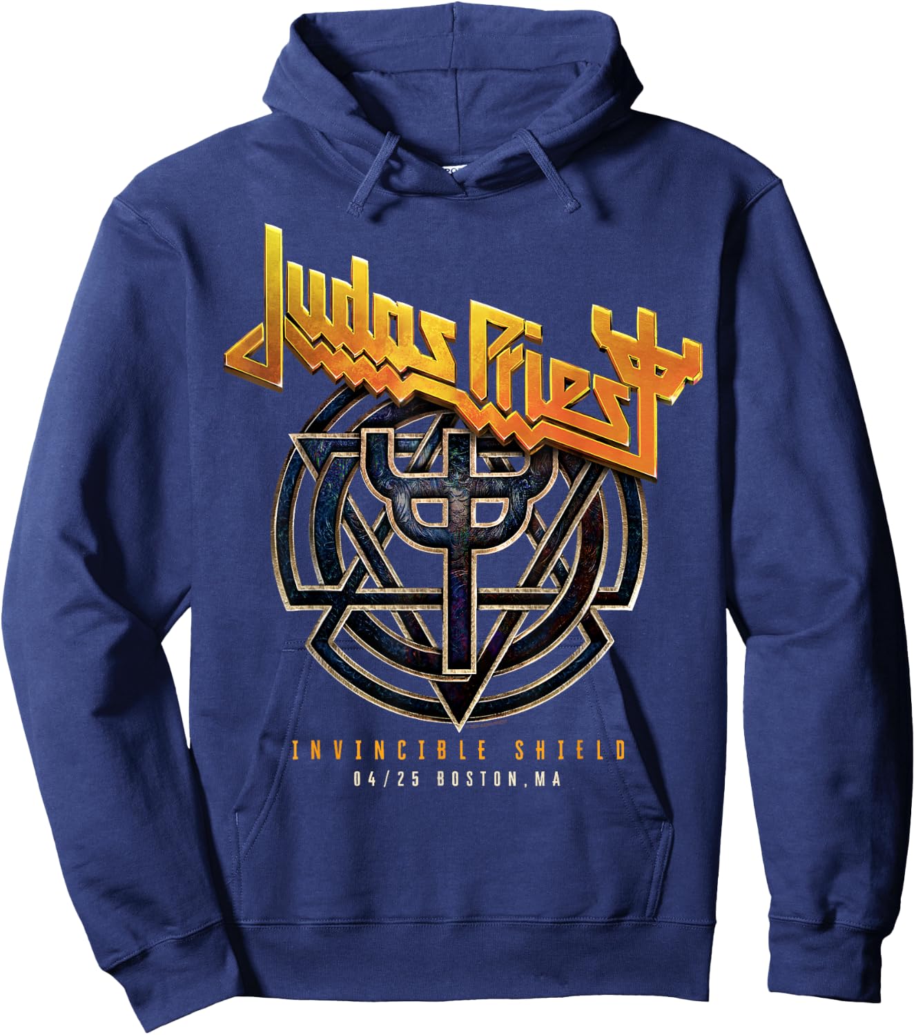 Judas Priest Invincible Shield Tour 2024 Boston Hoodie - Hoodie | Navy
