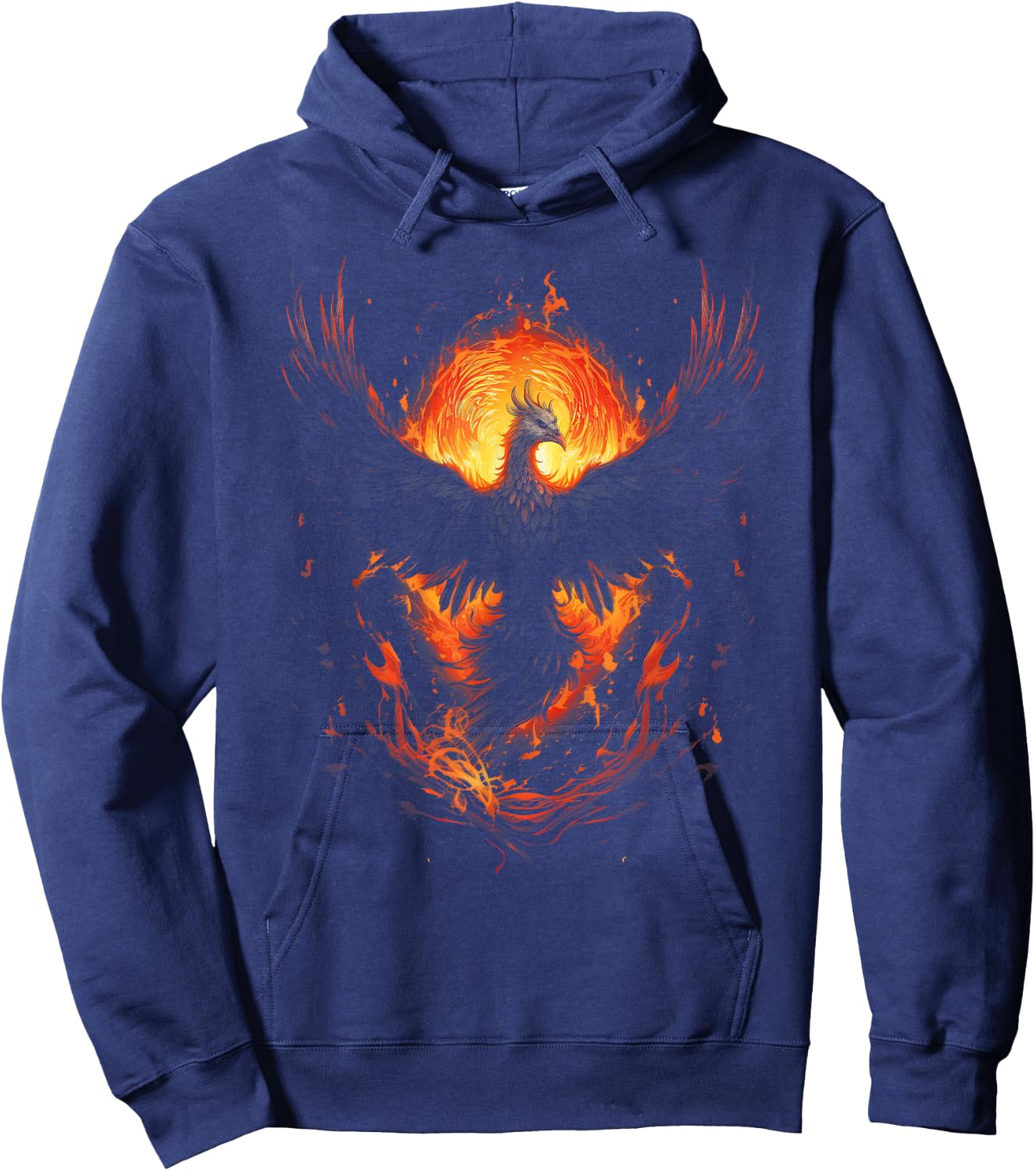Phoenix Fire Bird Artwork Hoodie - Hoodie | Navy