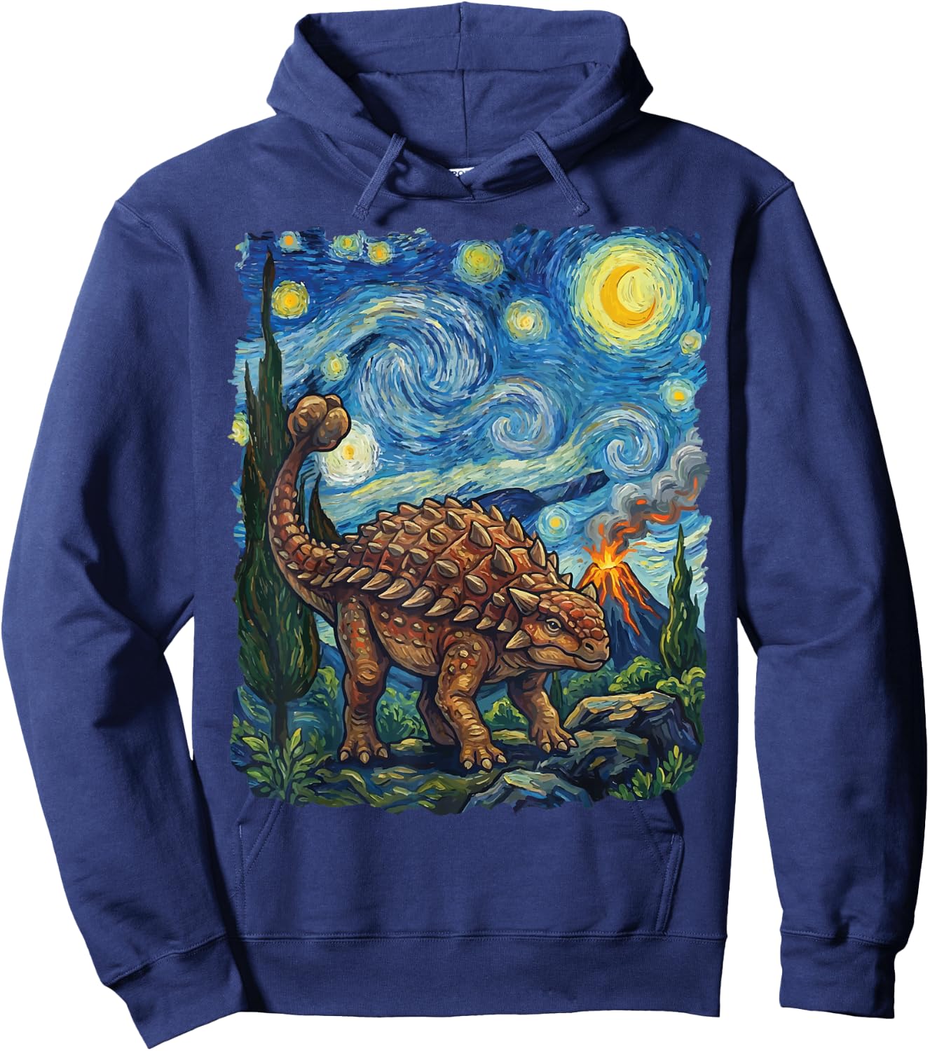 Ankylosaurus Starry Night Hoodie - Hoodie | Navy