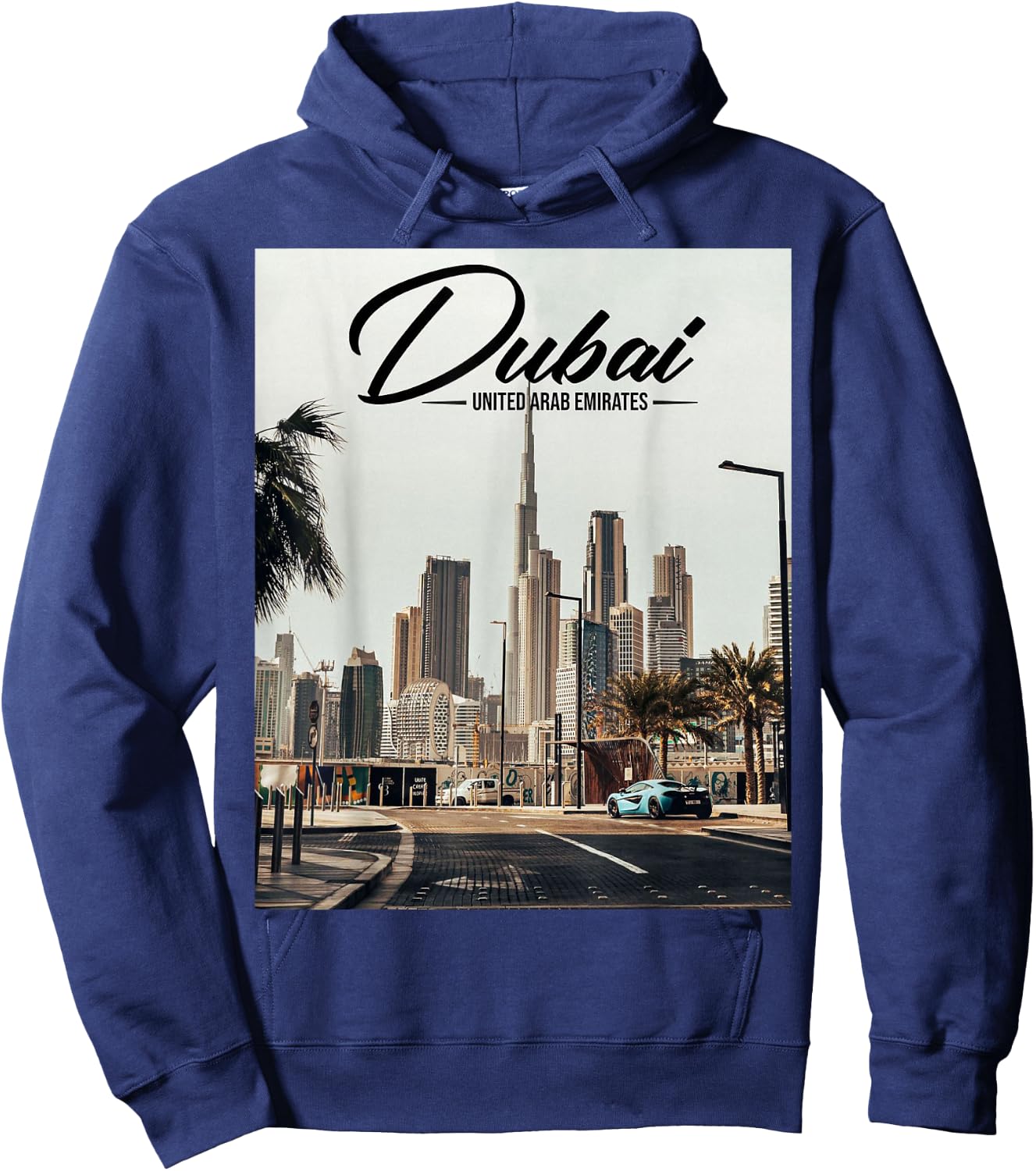 Iconic Skyline Dubai Hoodie - Hoodie | Navy