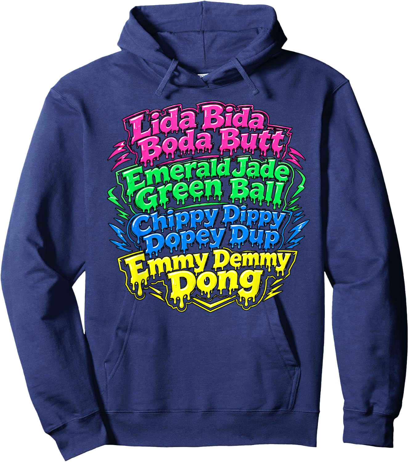 LIDA Bida Boda Butt, Emerald Jade Green Ball Hoodie - Hoodie | Navy