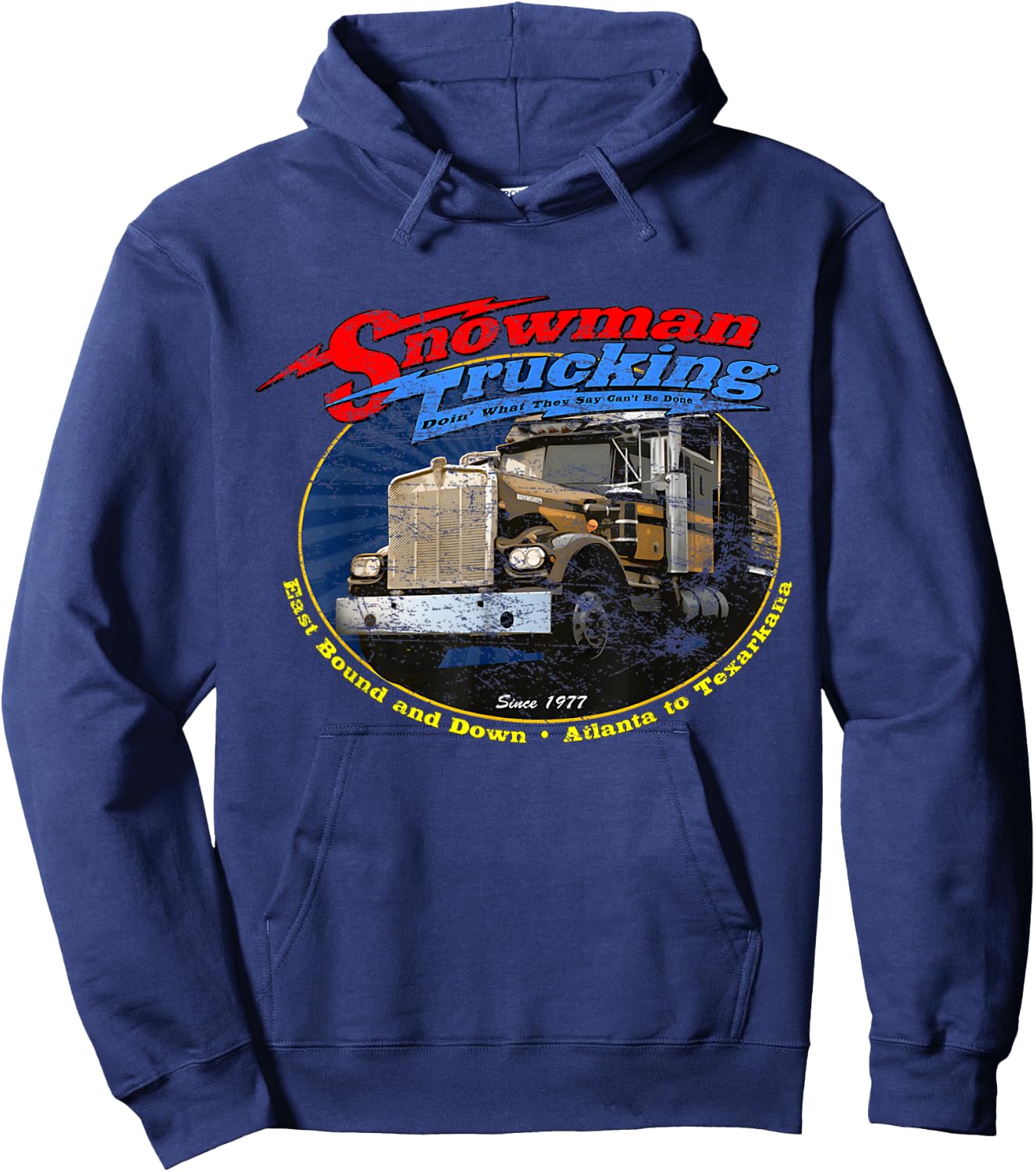 Huiibao Retro Snowman Trucking Hoodie - Hoodie | Navy