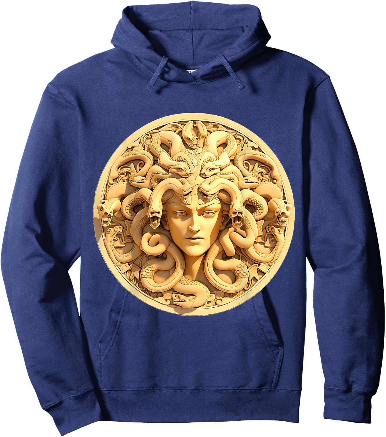 Medusahead Greek Mythology Ancient Snake Hair Hoodie - Hoodie | Navy