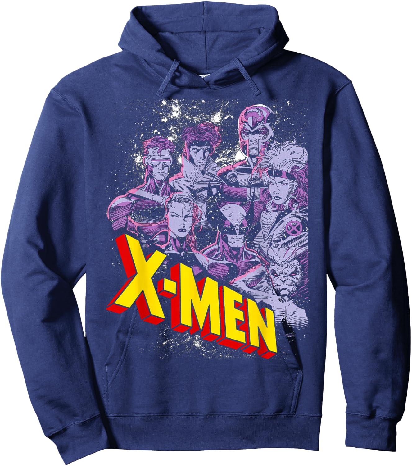 Marvel X-Men Vintage Team Retro Graphic Hoodie - Hoodie | Navy
