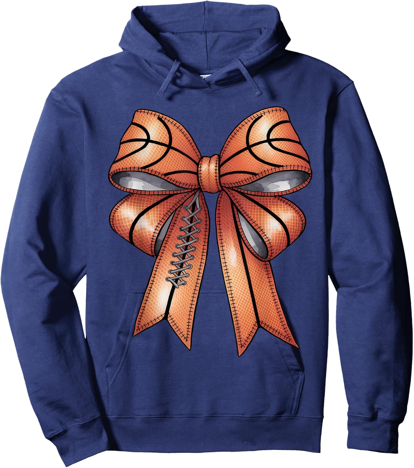 Basketball Coquette Bow Cute Basketball Player Hoodie - Hoodie | Navy
