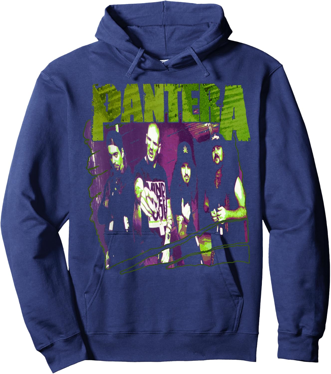 Pantera Official Vintage Sketch Hoodie - Hoodie | Navy