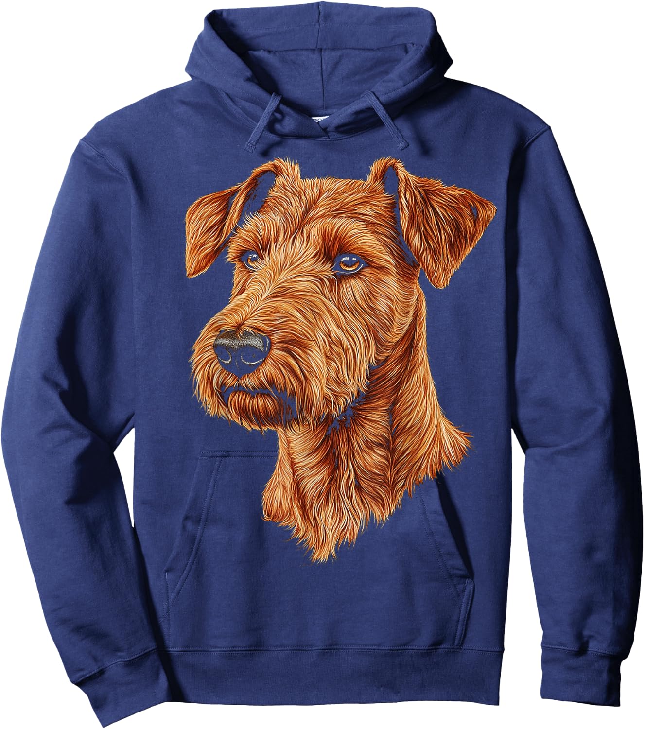 Irish Terrier Dog Graphic Pet Art Irish Terrier Hoodie - Hoodie | Navy