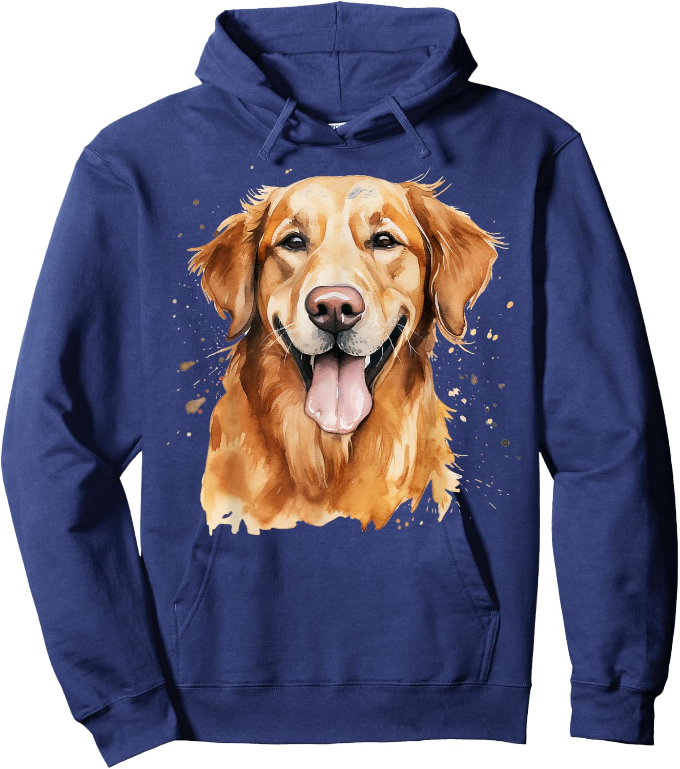 Watercolor Golden Retriever Hoodie - Hoodie | Navy