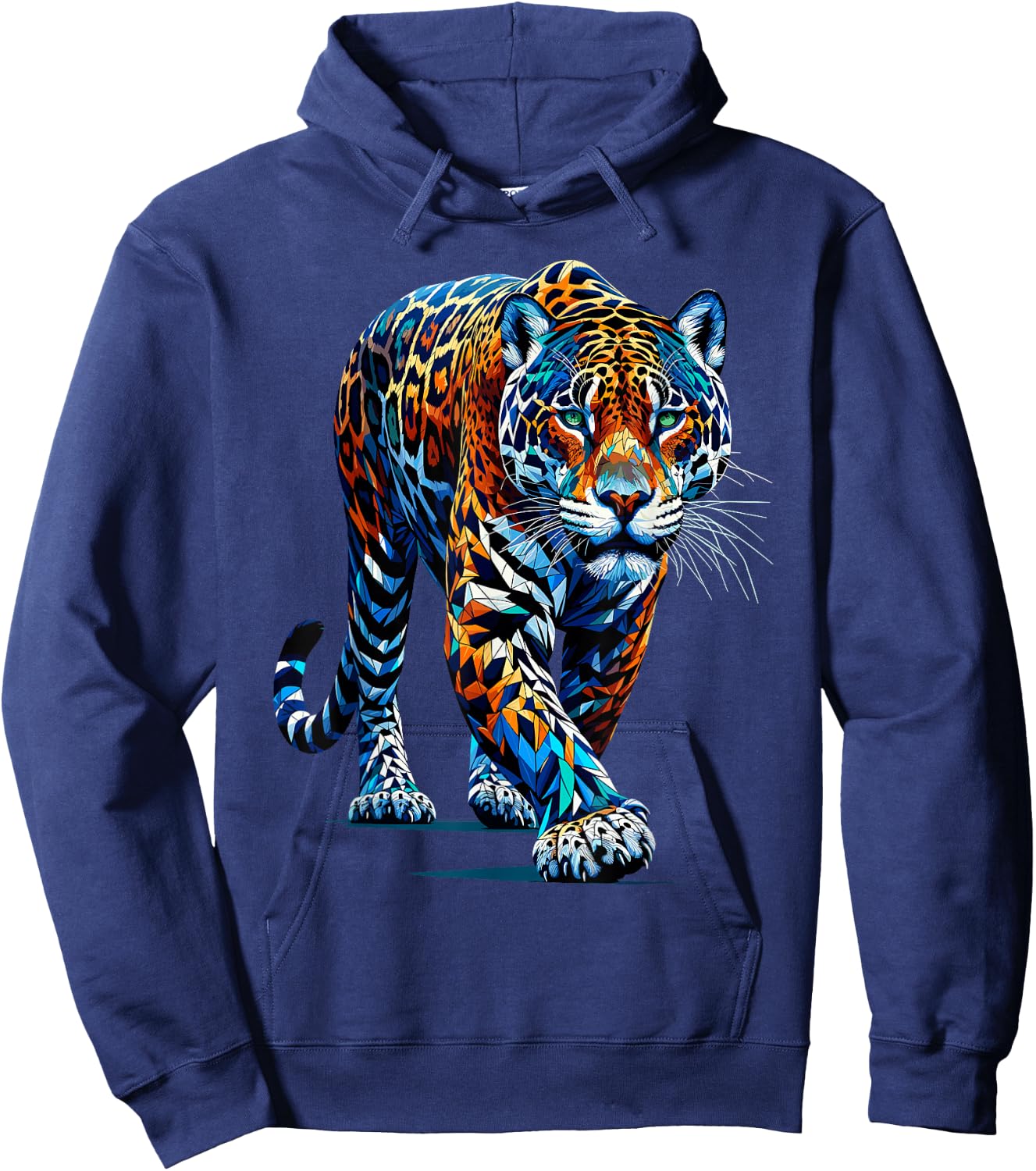 Polygon Art Jaguar Jaguars Zoo Hoodie - Hoodie | Navy
