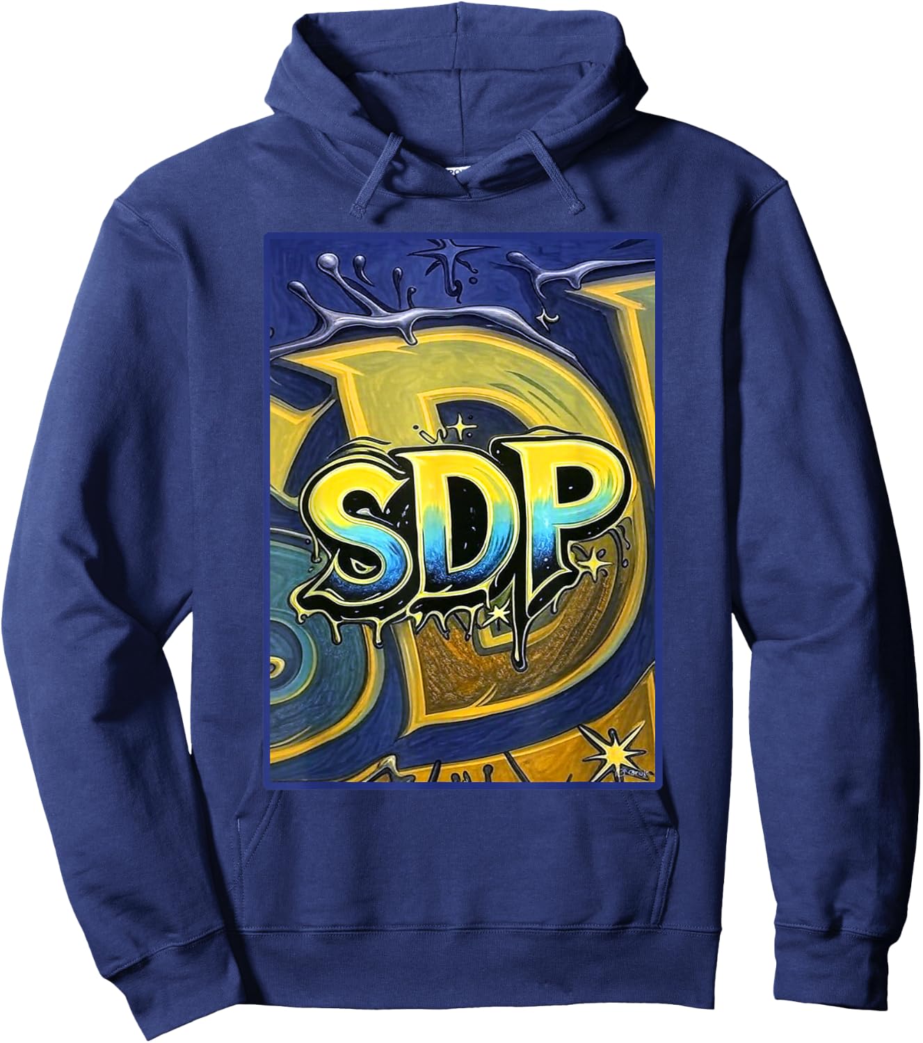 SDP Drippy abstraktes Logo Hoodie - Hoodie | Navy