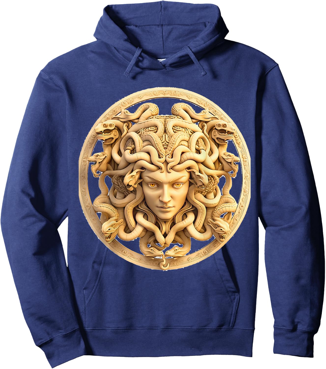 medusahead Greek Mythology Ancient Snake Hair Hoodie - Hoodie | Navy