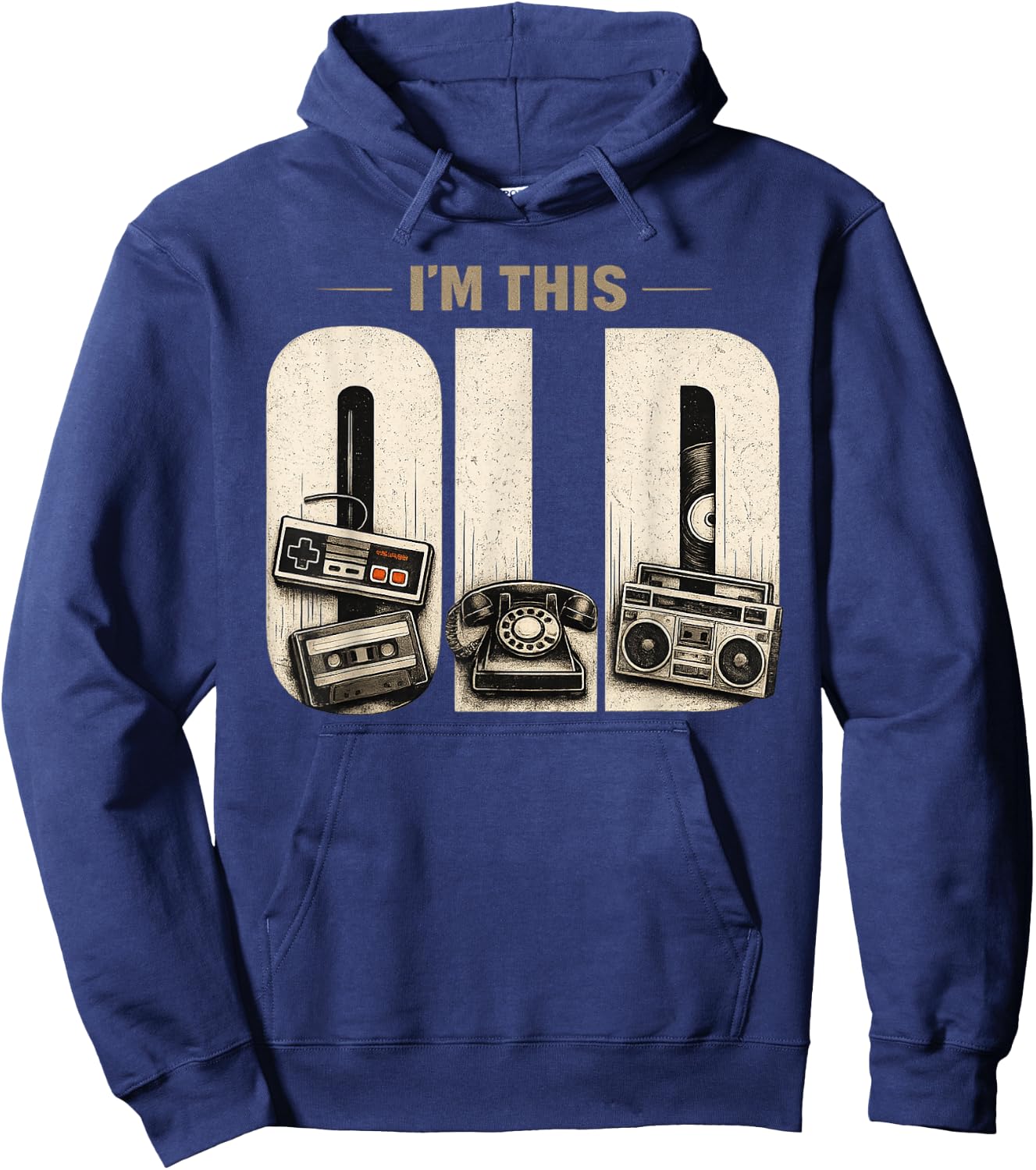 I'm This Old Funny Vintage Hoodie - Hoodie | Navy