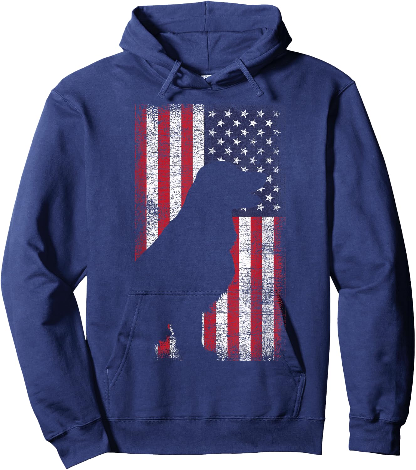 USA Labrador Flag Hoodie - Hoodie | Navy