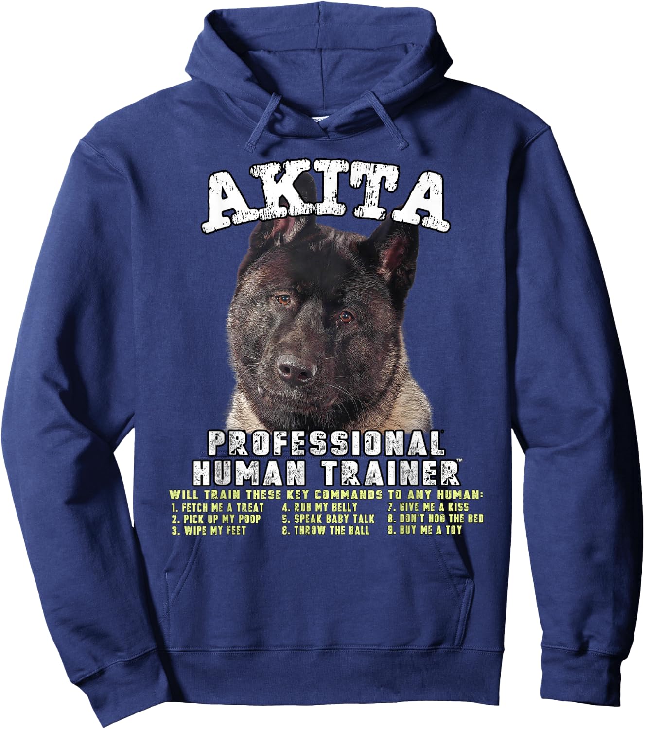 Akita Black Professional Human Trainer Hoodie - Hoodie | Navy