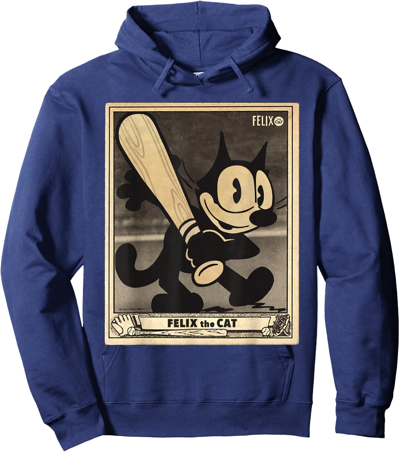 Felix The Cat Vintage Baseball Card Americana Hoodie - Hoodie | Navy