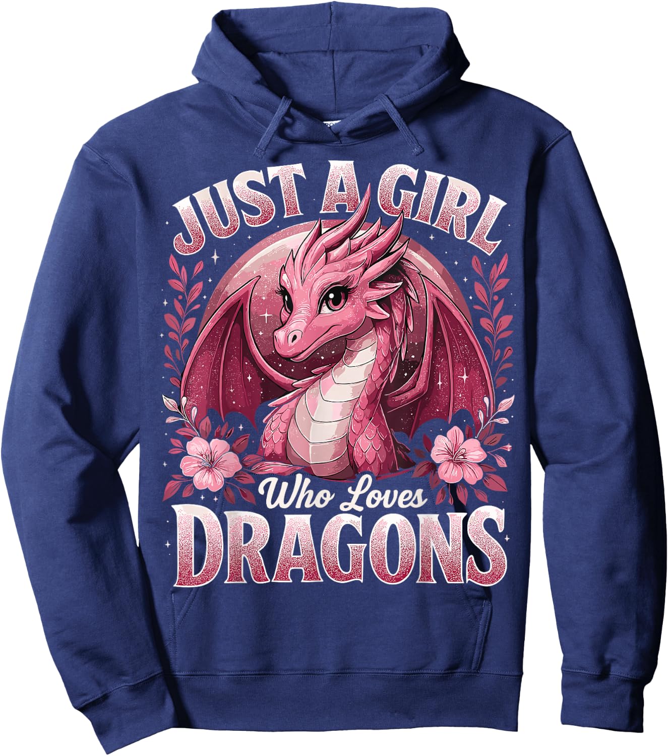 Dragon Cute Just a Girl Who Loves Dragons Hoodie - Hoodie | Navy