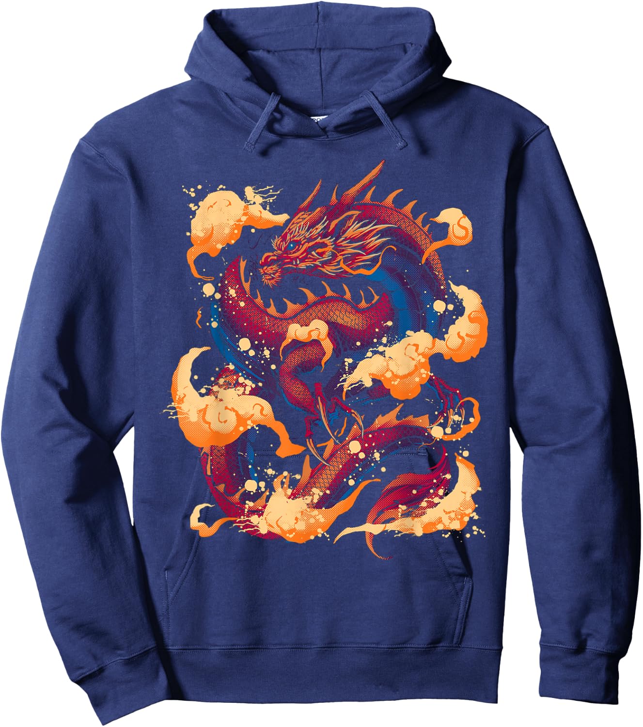 Great Red Dragon Hoodie - Hoodie | Navy