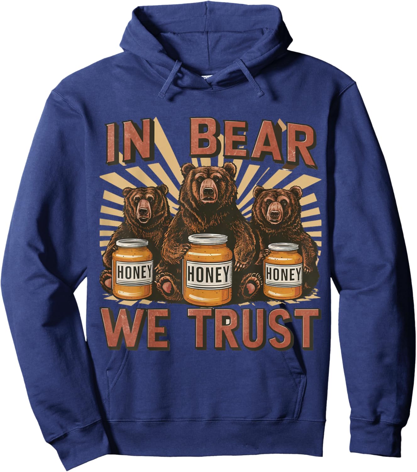 In Bear We Trust Honey Family Hoodie - Hoodie | Navy