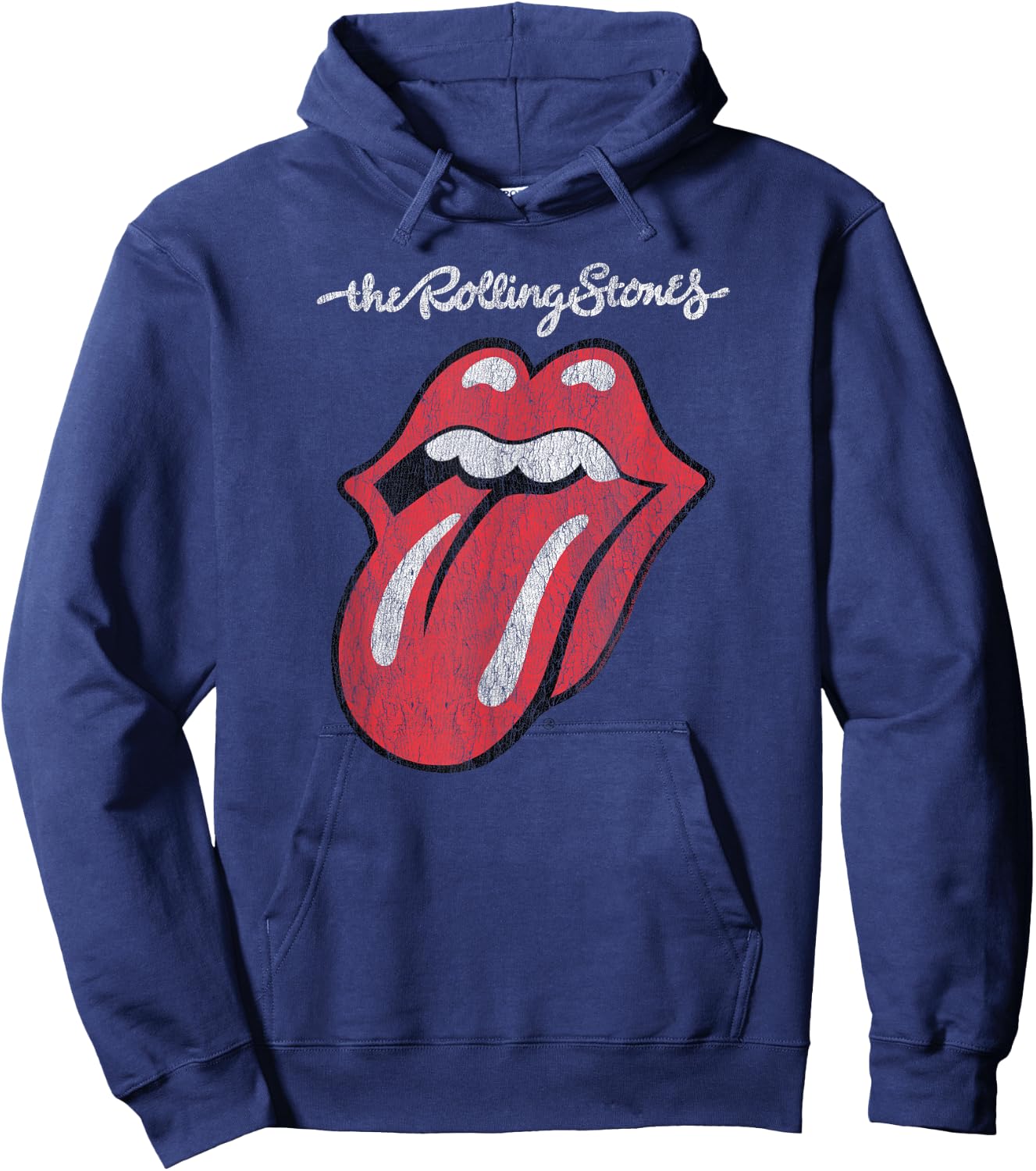 Rolling Stones Official Script Tongue , black Hoodie - Hoodie | Navy