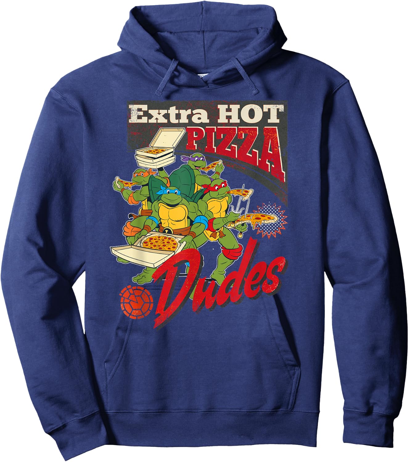 Turtles - Extra Hot Pizza Dudes Hoodie - Hoodie | Navy