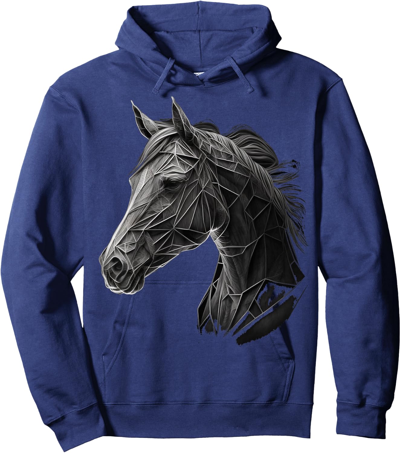 Reiten Kunst Tierdruck Pferd Motiv Pferd Hoodie - Hoodie | Navy