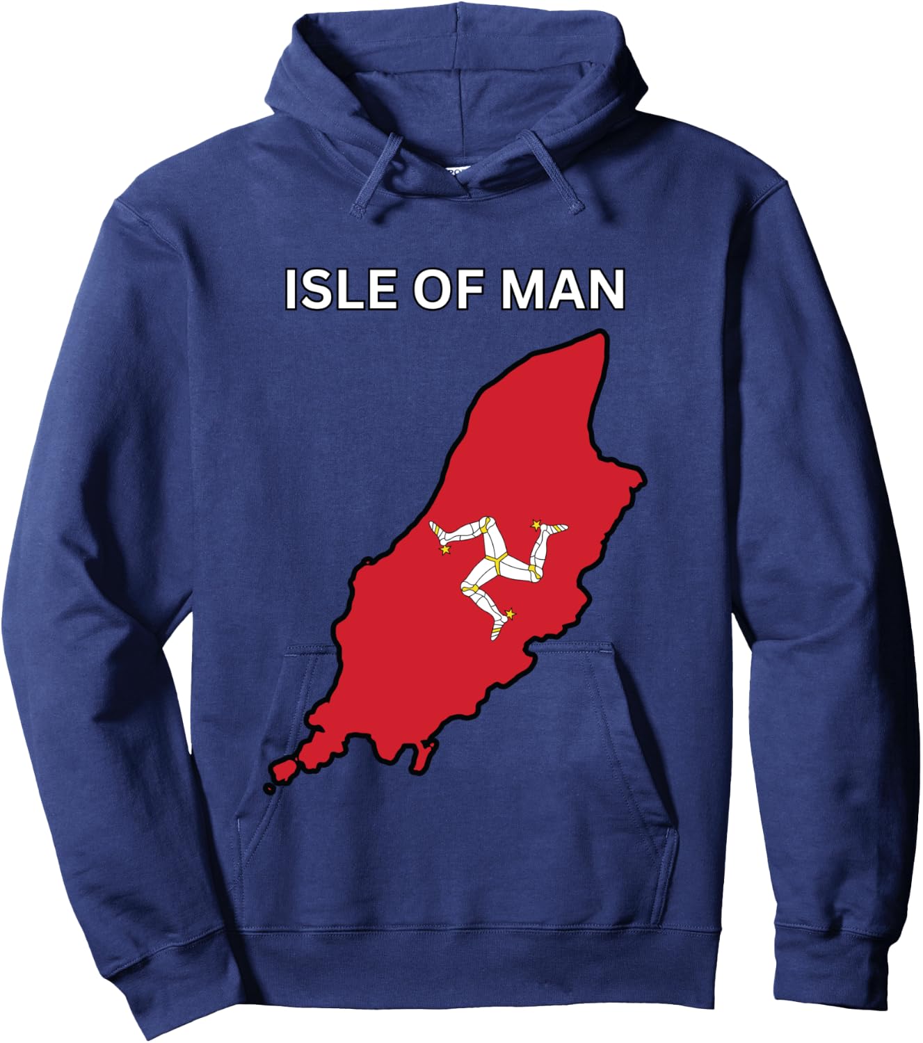Isle of Man Design, Black, S Hoodie - Hoodie | Navy