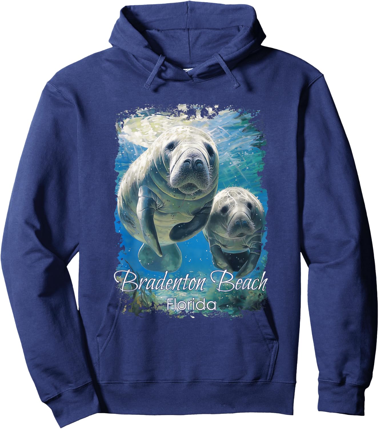 Bradenton Beach Florida Love The Manatees Hoodie - Hoodie | Navy