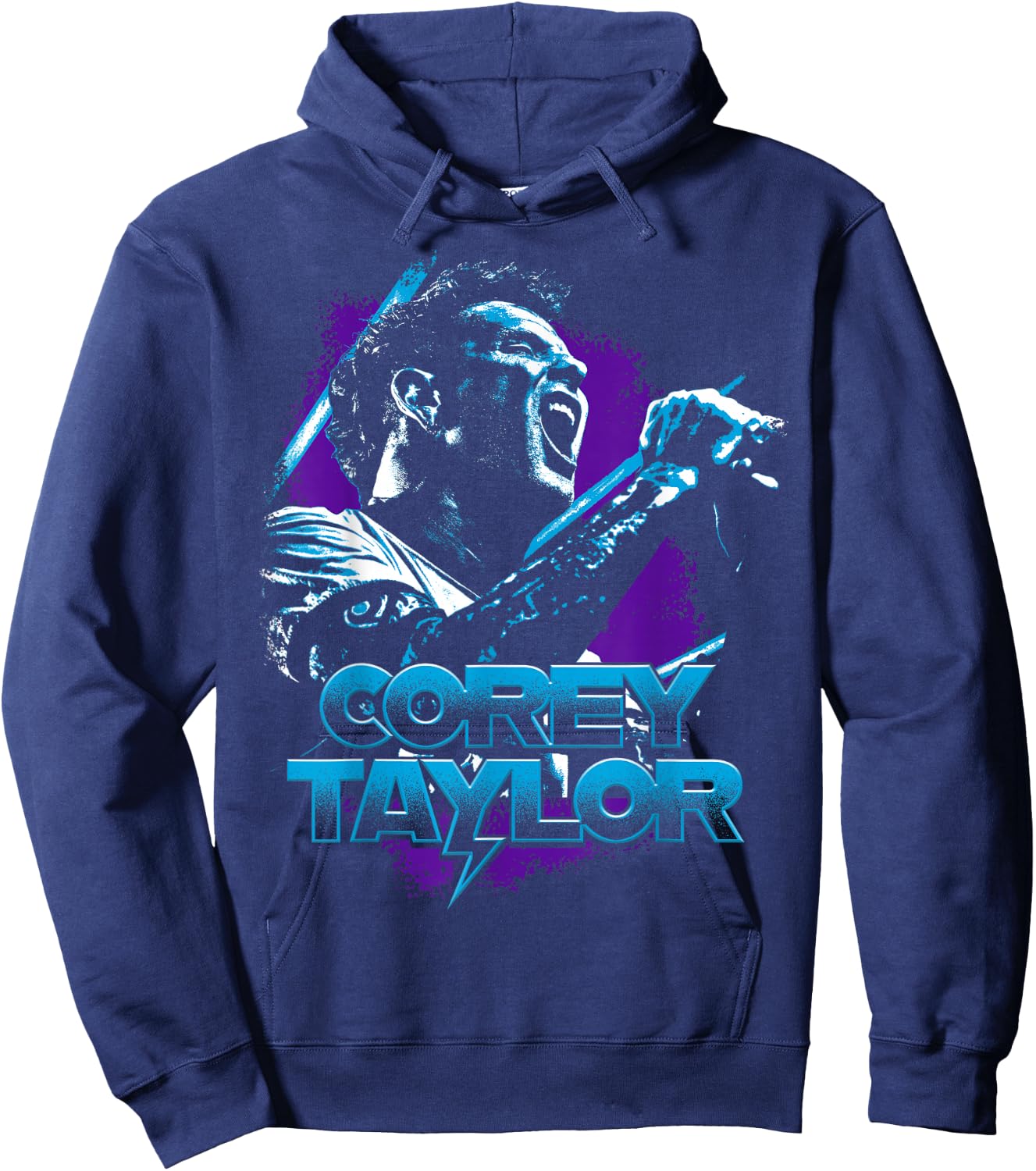 Corey Taylor Screaming Purple , black Hoodie - Hoodie | Navy