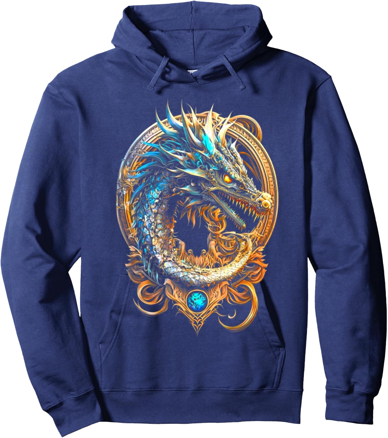 Dragon - Viking Valhalla North Myths Hoodie - Hoodie | Navy