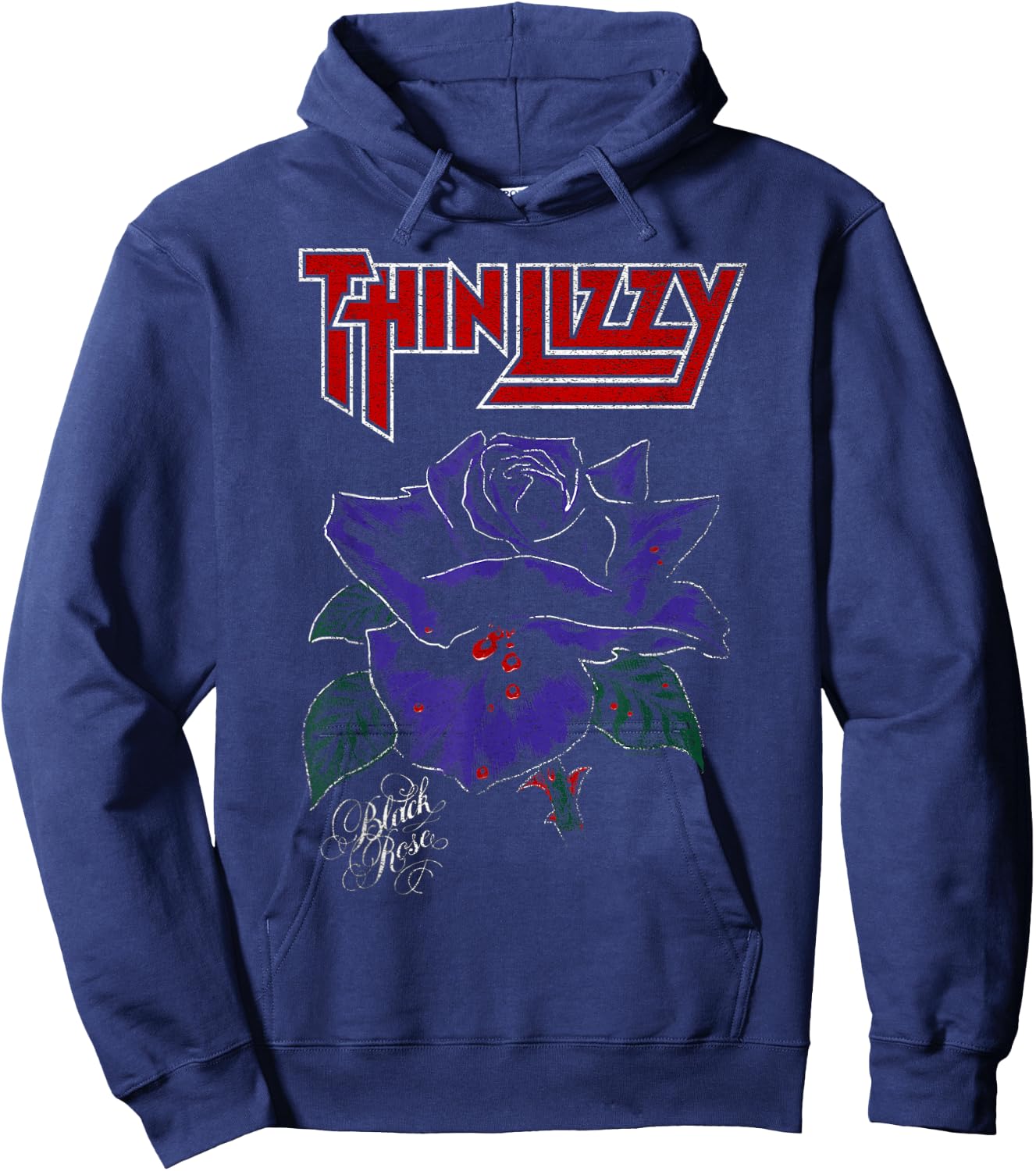 Thin Lizzy - Black Rose Color , black Hoodie - Hoodie | Navy