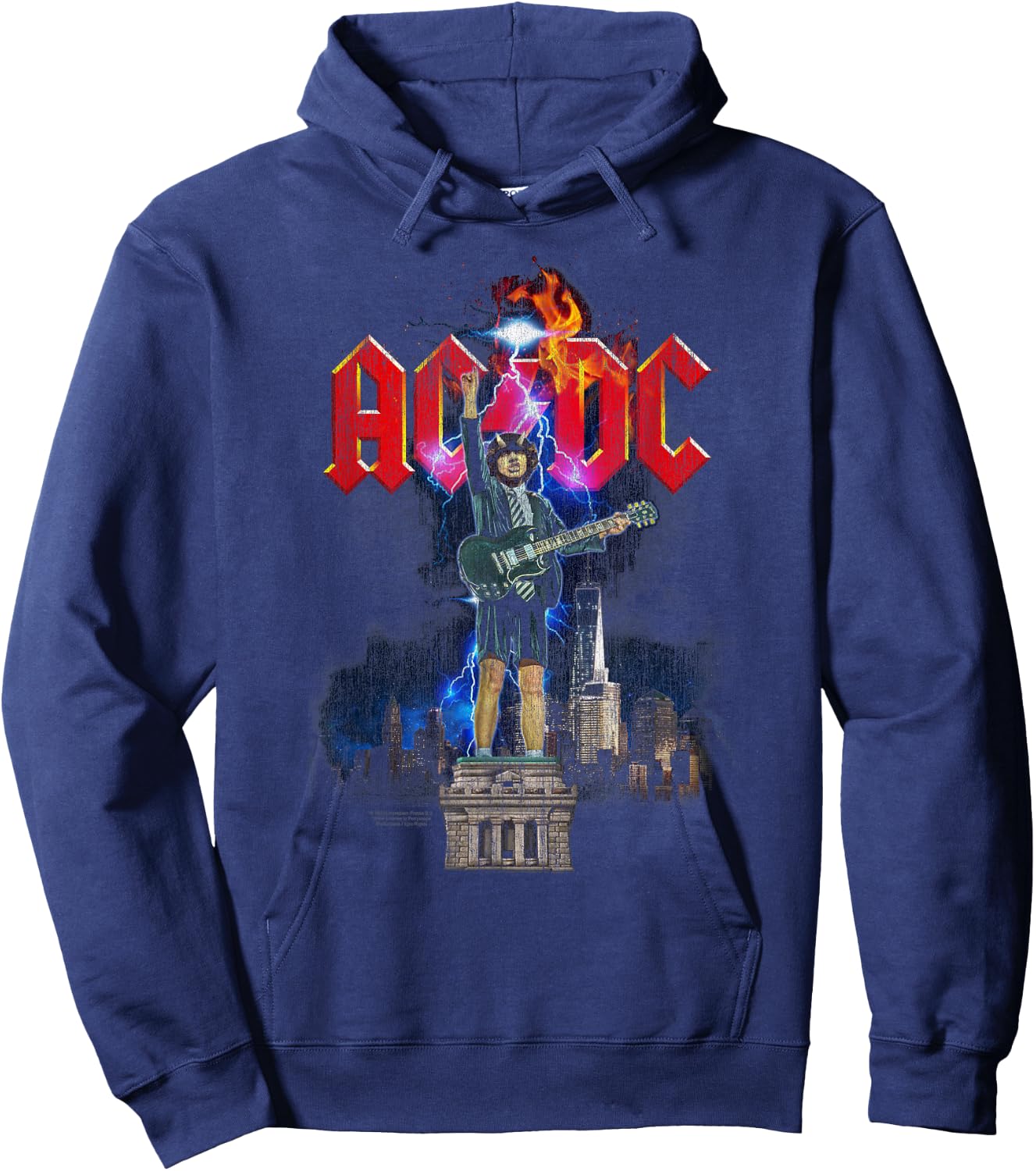 ACDC Angus NYC Lightning , black Hoodie - Hoodie | Navy