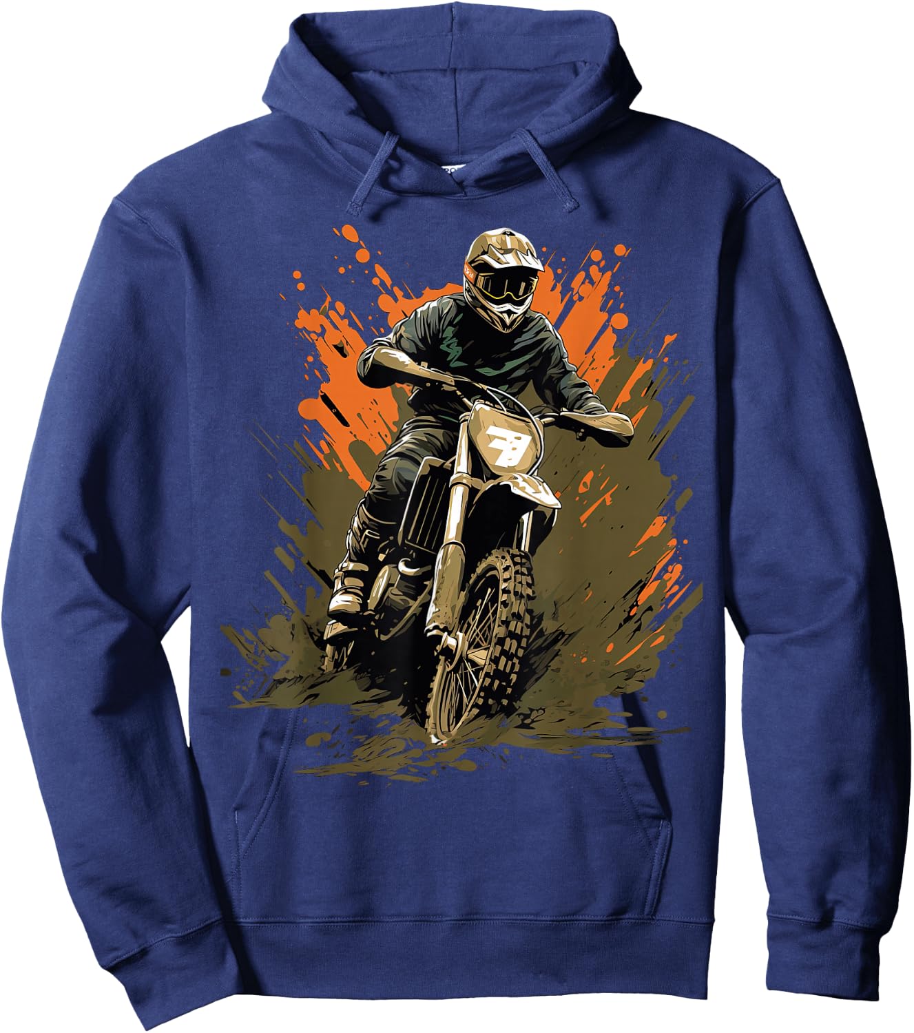 Dirt Bike Camouflage Motocross Bikes for Boys Hoodie - Hoodie | Navy
